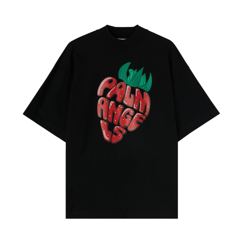Palm Angels Strawberry Printed Loose T-Shirt - True to Sole - 1