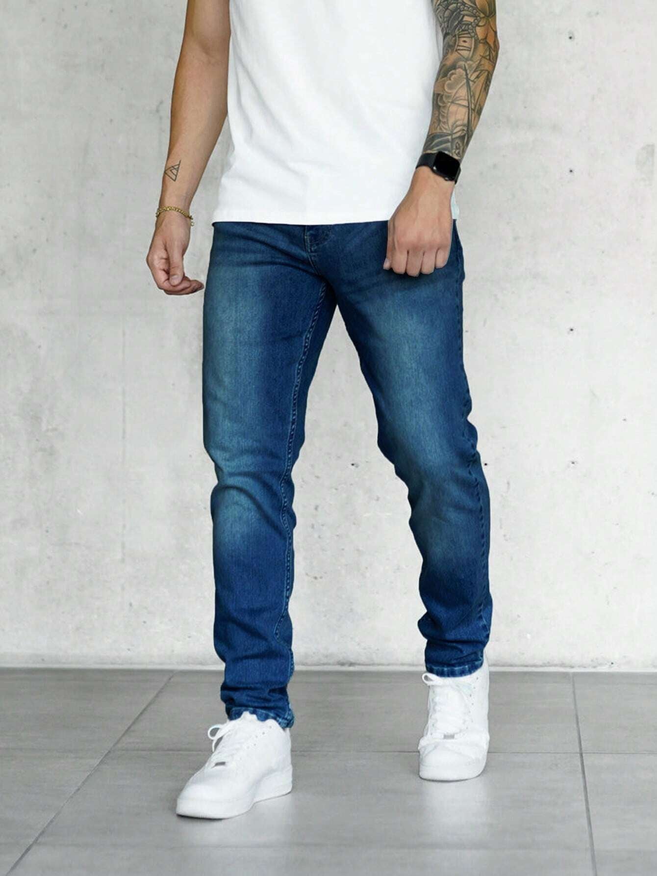 Men Slant Pocket Jeans