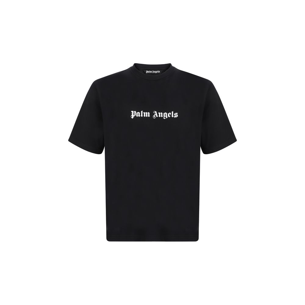 Palm Angels T-Shirt Met Contrasterende Monogram Print