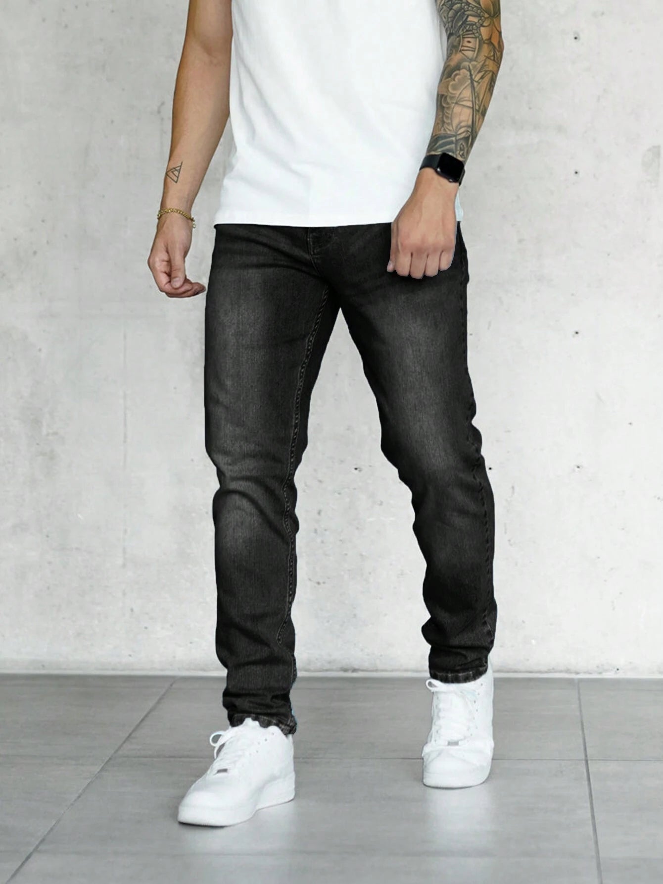 Men Slant Pocket Jeans