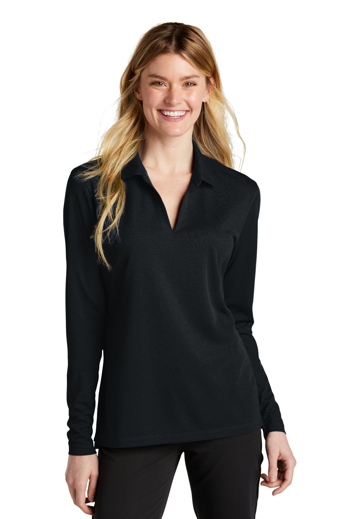 Nike Ladies Dri-FIT Micro Pique 2.0 Long Sleeve Polo NKDC2105 - iSignShop