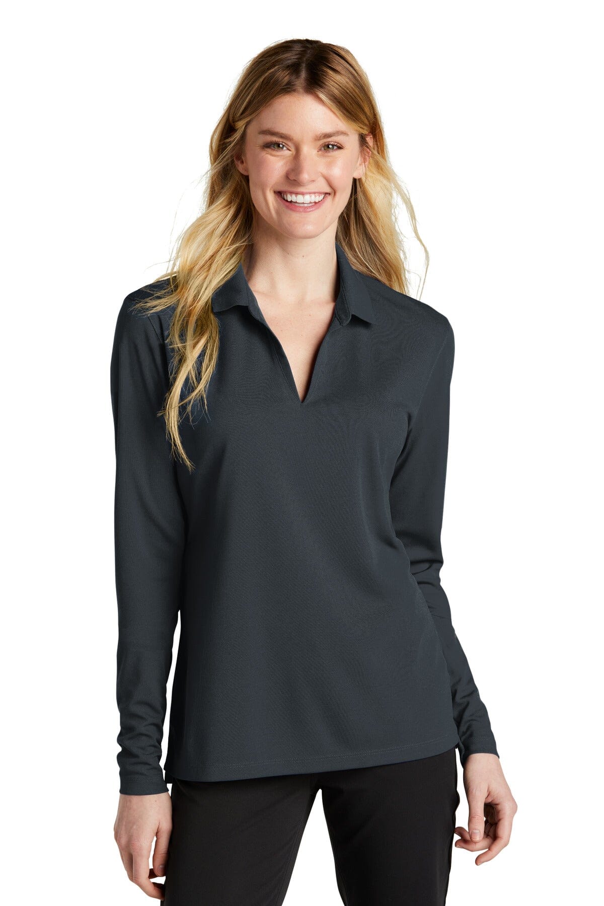 Nike Ladies Dri-FIT Micro Pique 2.0 Long Sleeve Polo NKDC2105 - iSignShop