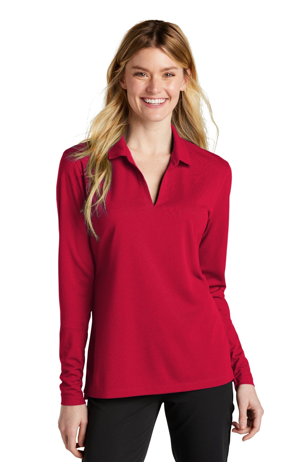 Nike Ladies Dri-FIT Micro Pique 2.0 Long Sleeve Polo NKDC2105 - iSignShop