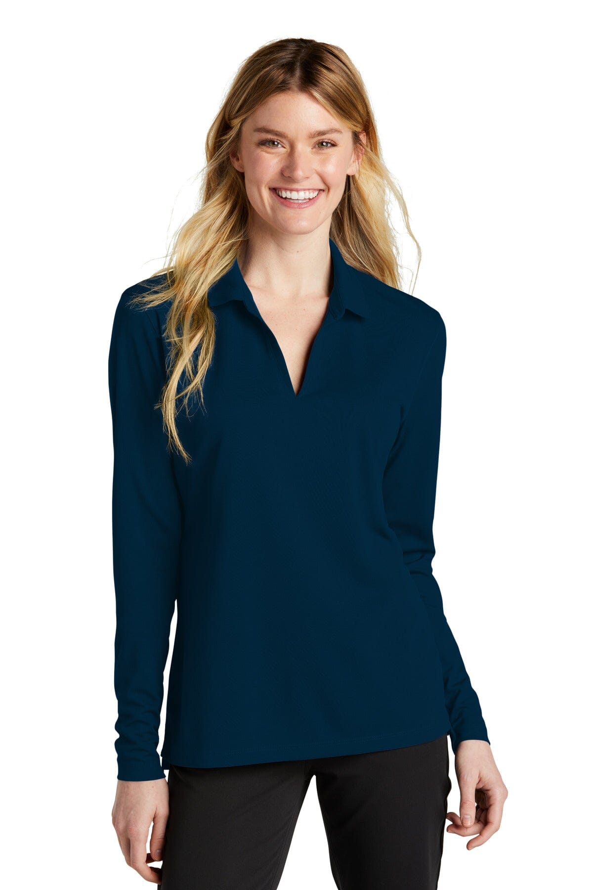 Nike Ladies Dri-FIT Micro Pique 2.0 Long Sleeve Polo NKDC2105 - iSignShop