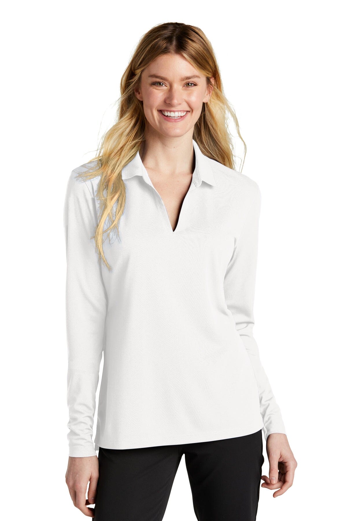 Nike Ladies Dri-FIT Micro Pique 2.0 Long Sleeve Polo NKDC2105 - iSignShop