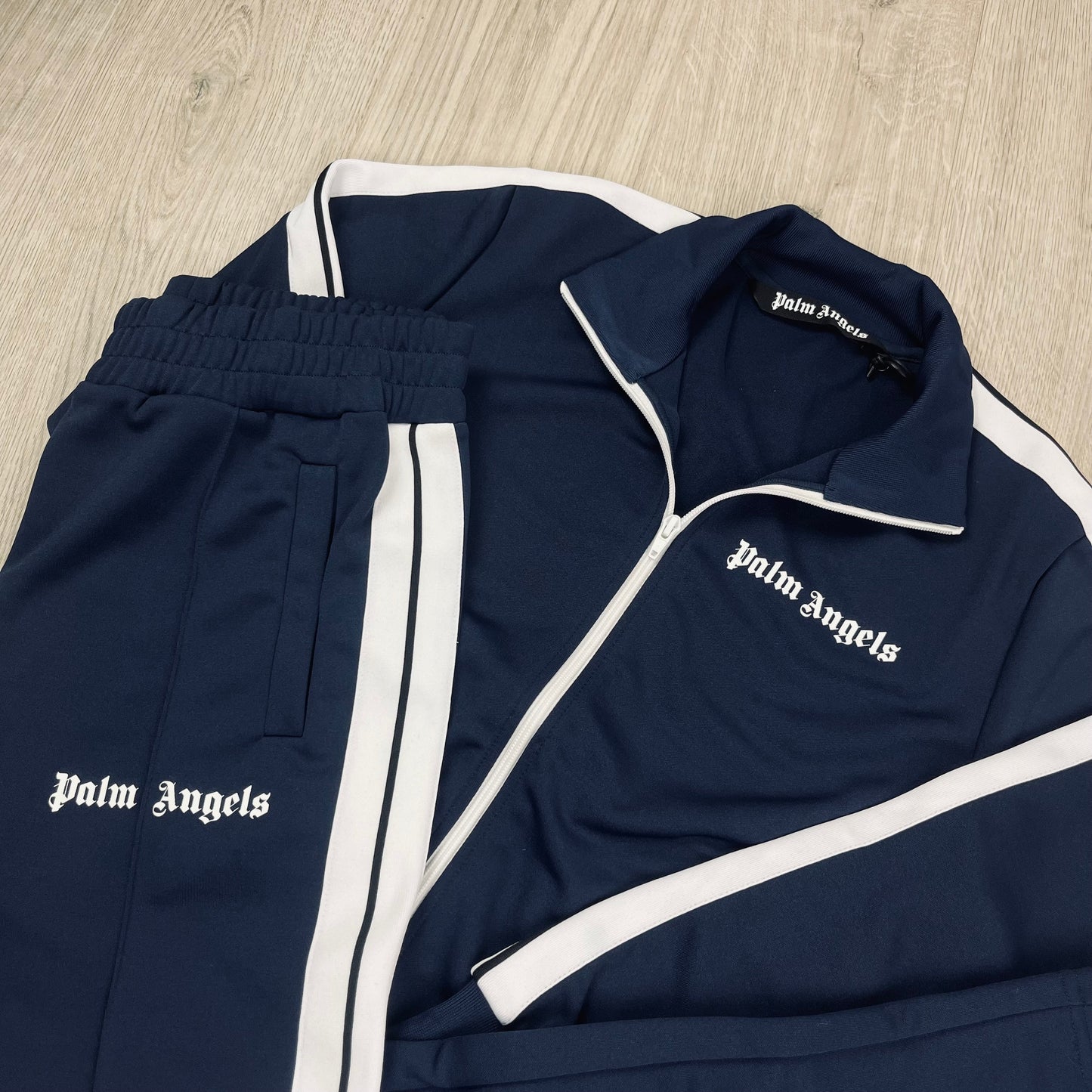 Palm Angels Tracksuit in Navy Blue. On sale at Open Attire.