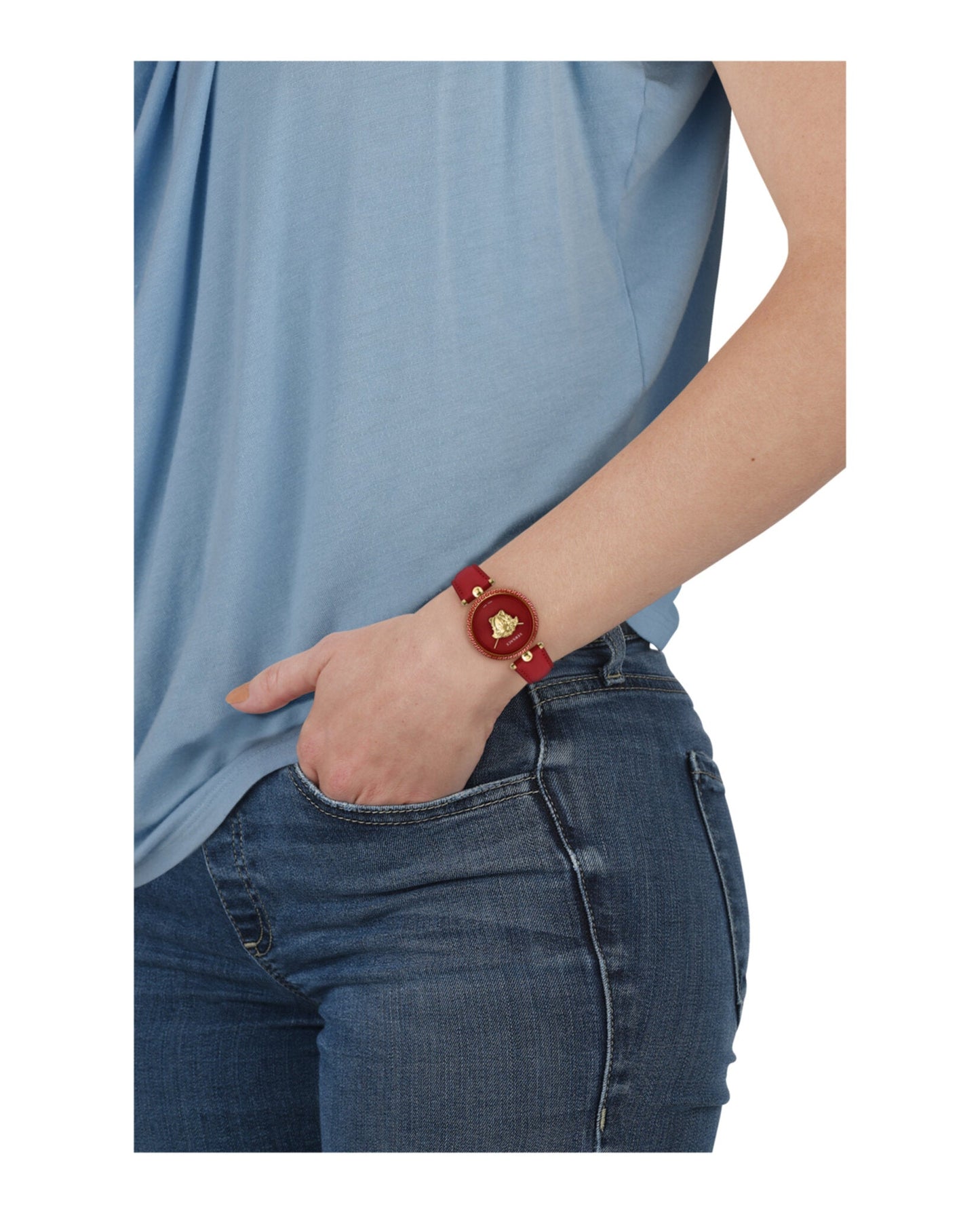 Versace Palazzo Empire Strap Watch Womens VECO01722