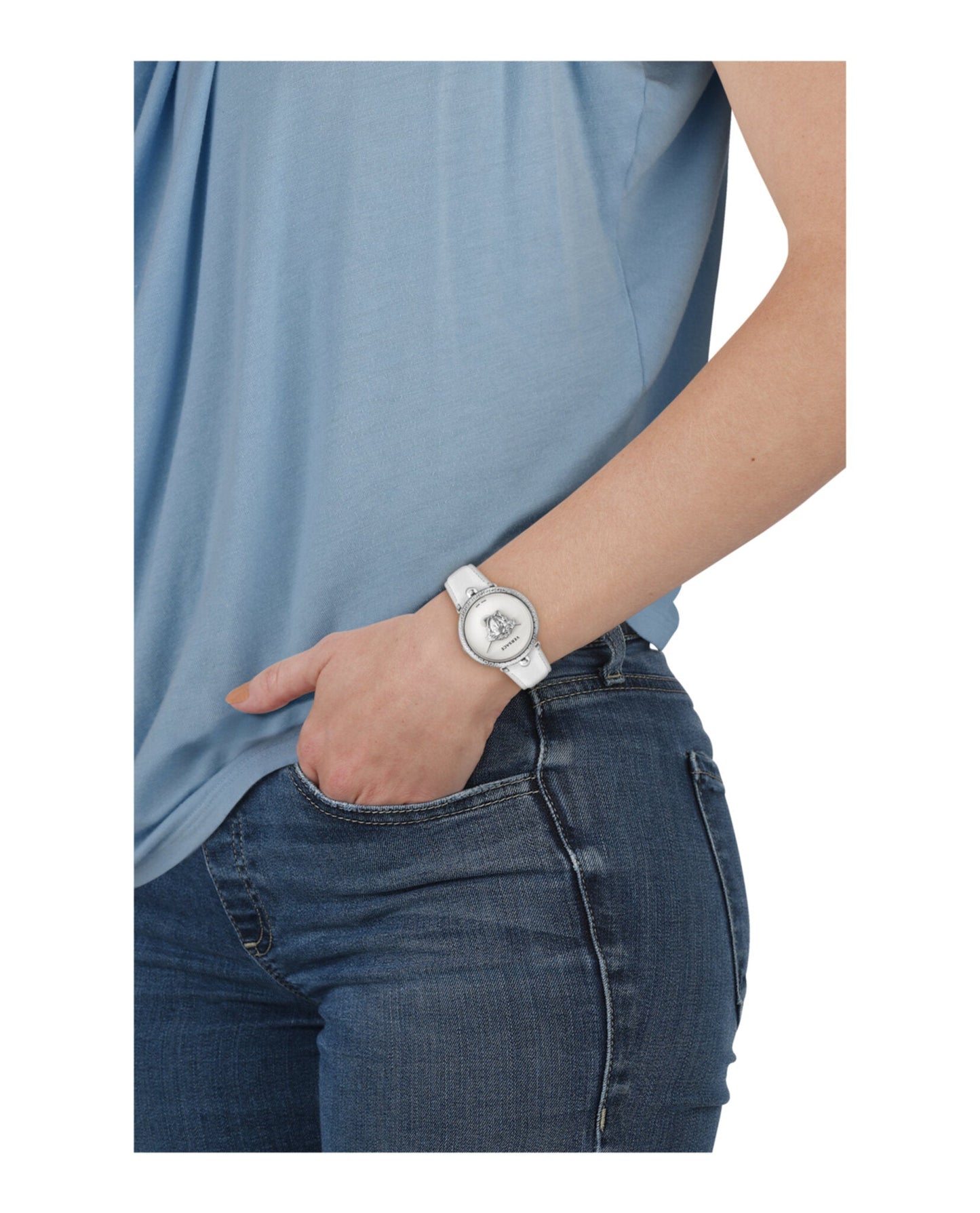 Versace Palazzo Empire Strap Watch Womens VECO01722